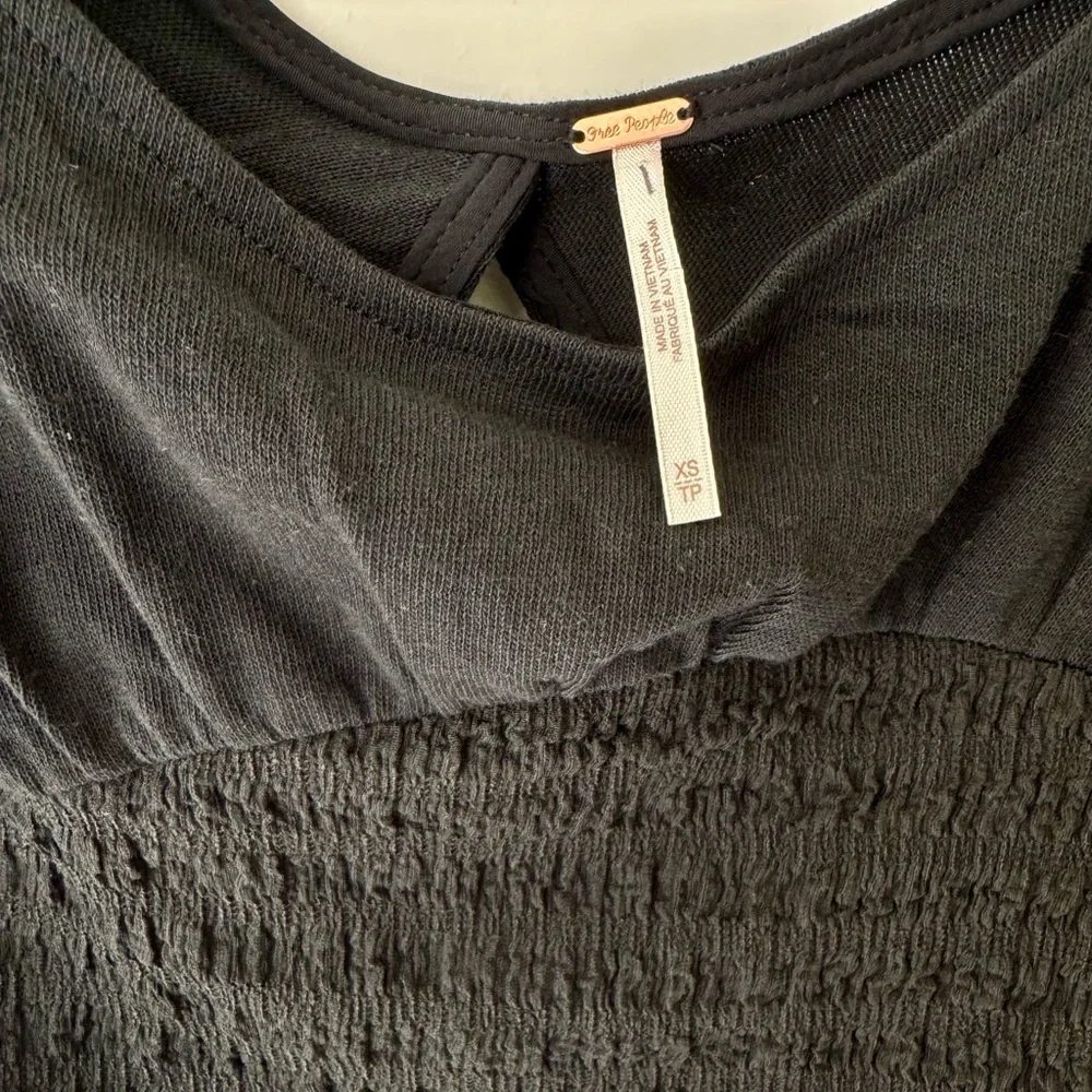 NWOT Free People Jessie Twofer Tie Shoulder Top